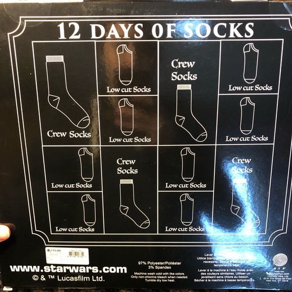 NWT Star Wars Sock Advent Calendar - Picture 2 of 3